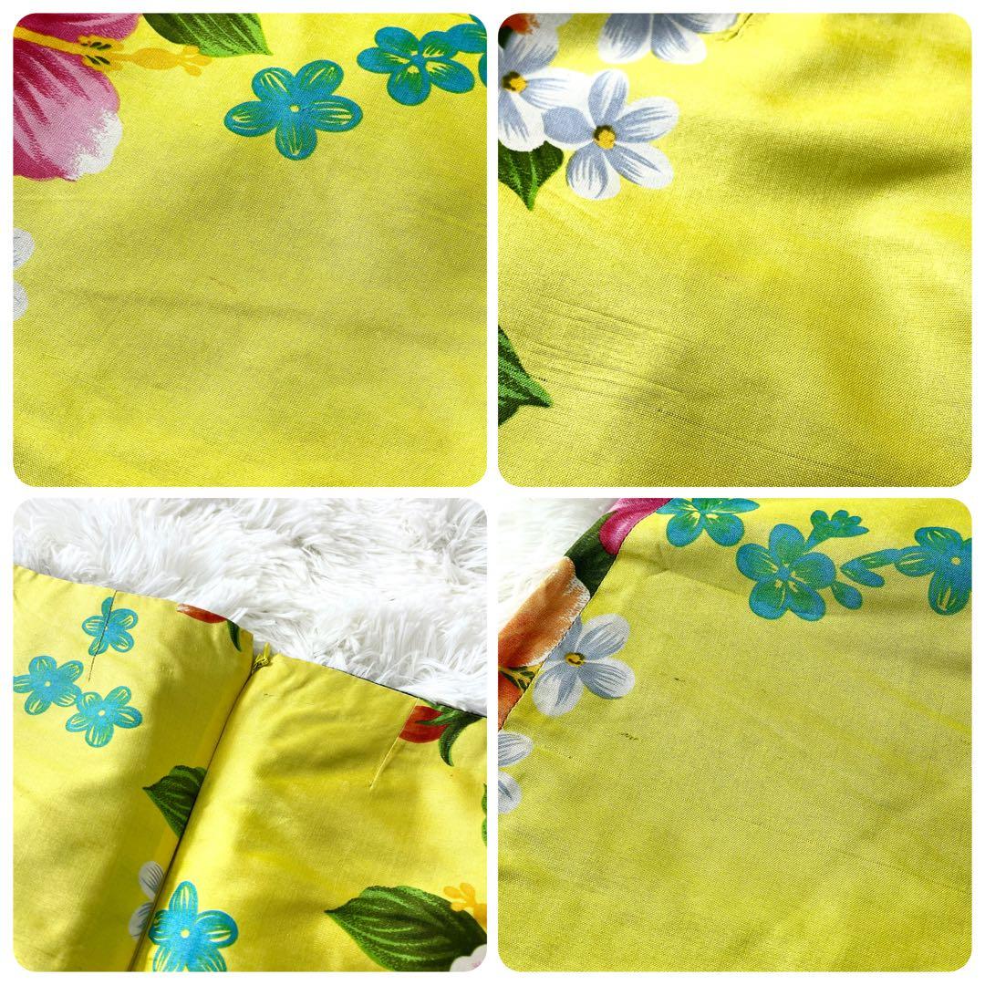 ドルチェ&ガッバーナ　花柄　スカート　レディース　イエロー　ドルガバ