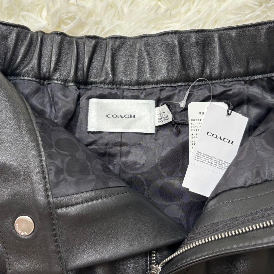 【新品未使用】羊革 本革 COACH コーチ レザースカート