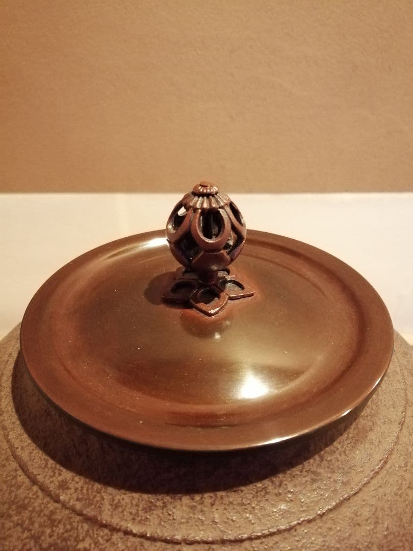 茶事具】釜師政光、風炉師雄芳造 唐銅朝鮮風炉釜 茶釜 釜