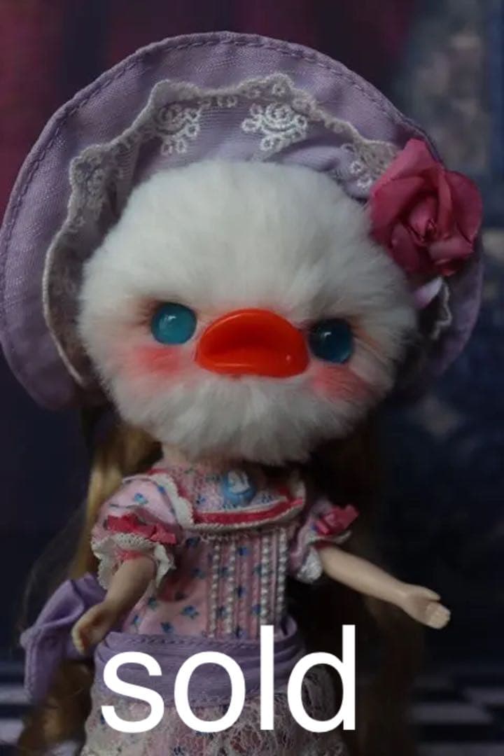 アヒルのお面ミディブライス アウトフィット編みぐるみブライス