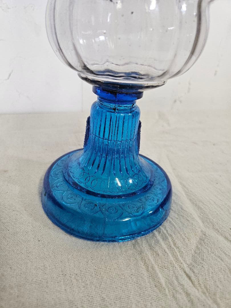 日本のアンティーク ガラス製 オイルランプ アルコール ランタン