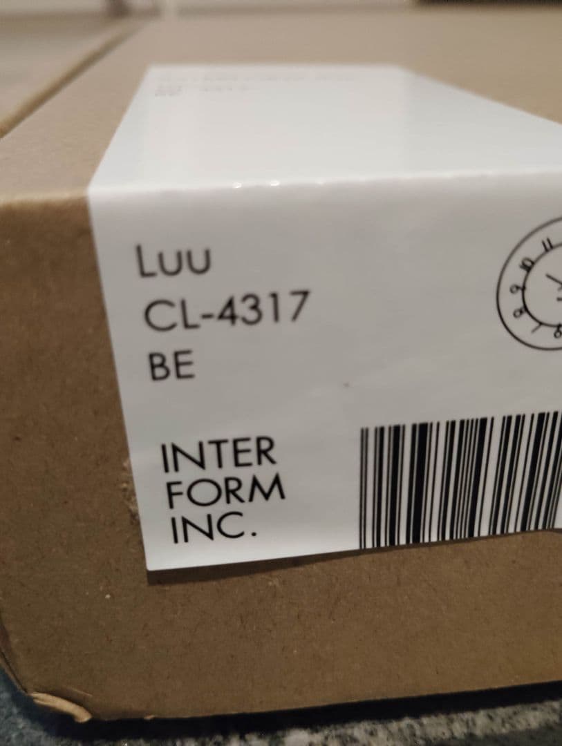 インターフォルム　ルゥ　Luu INTER FORM INC. ベージュ掛時計