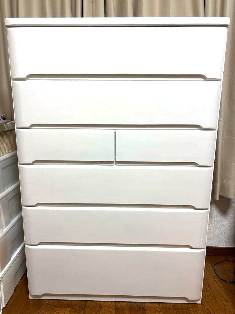 美品】ニトリ ハイチェスト オウカ2 90HC 木製収納タンス 幅90cm