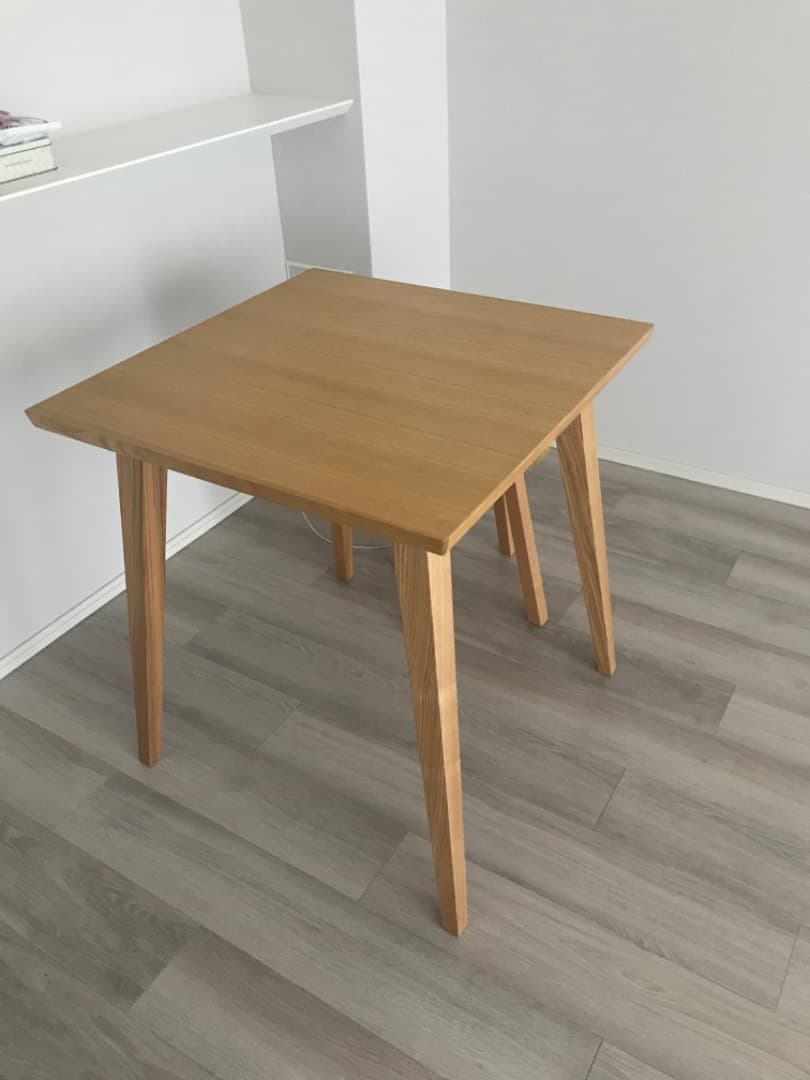 最終値下★木製ダイニングテーブル正方形★コンパクト★1〜2人用65×65北欧風