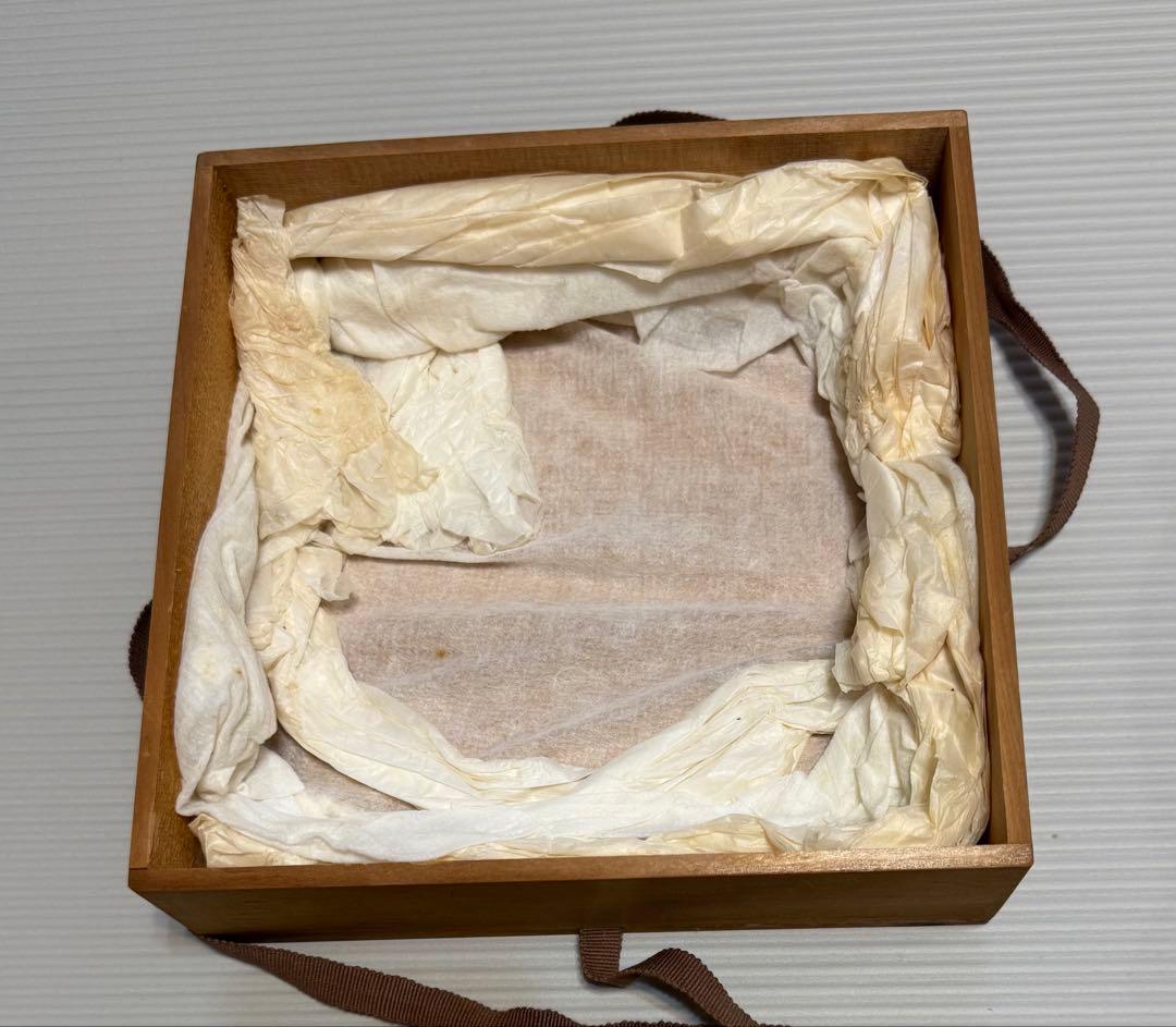 林克次　竹の絵柄陶器皿 専用木箱付き