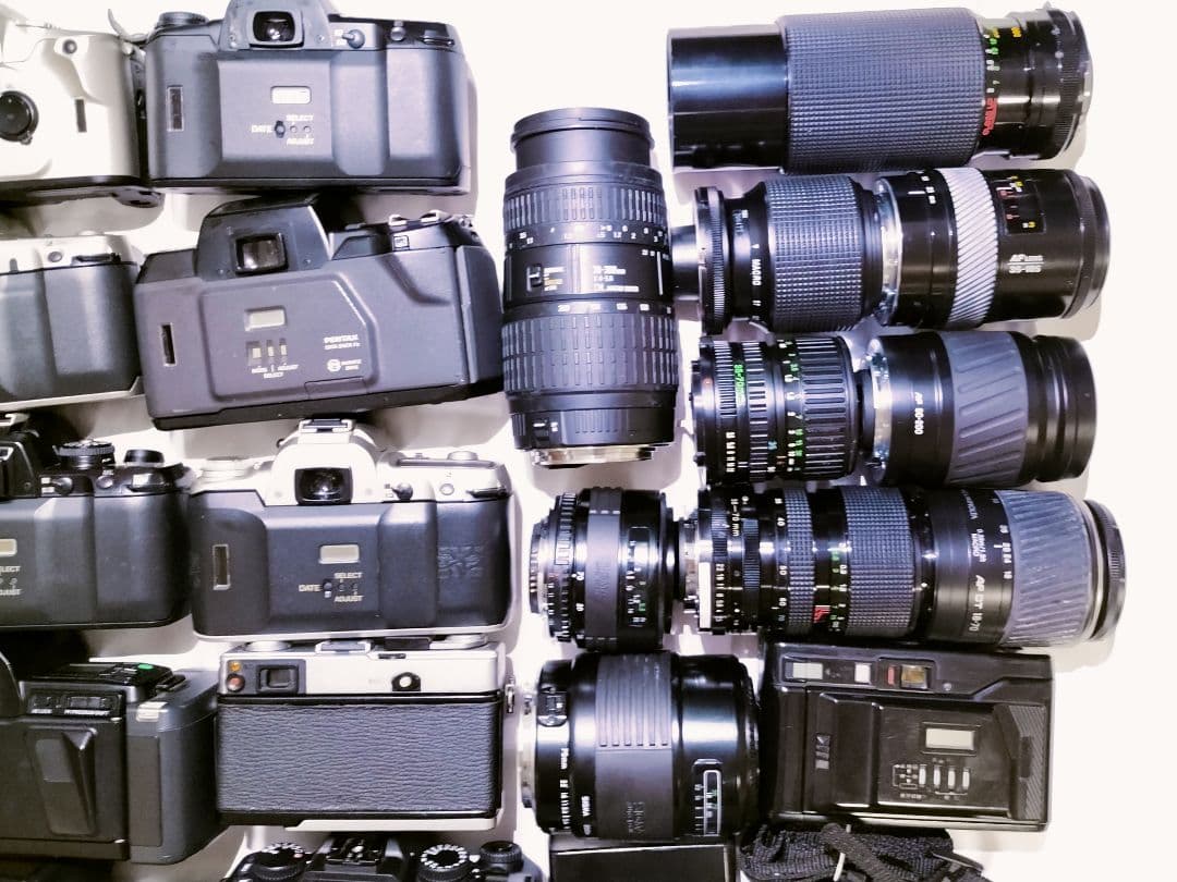 ジャンク]フィルムカメラ、レンズ他有 まとめ売り 36個 メーカー様々