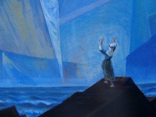 飯田 祐三 【竜巻】 希少画集画、状態良好、新品高級額装付