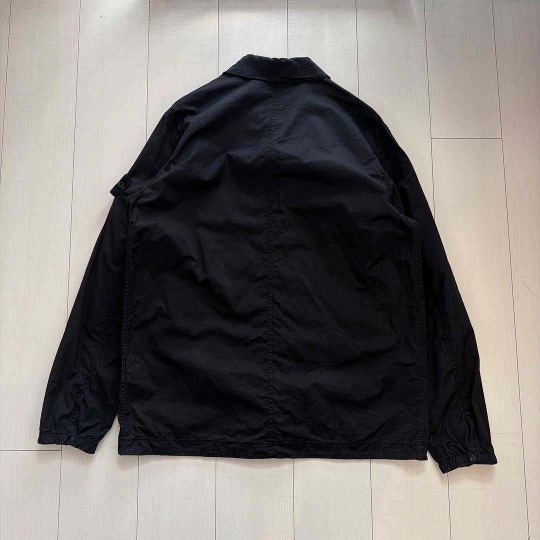 早い者勝ち！Stone Island L ブラックガーメントダイシャツジャケット