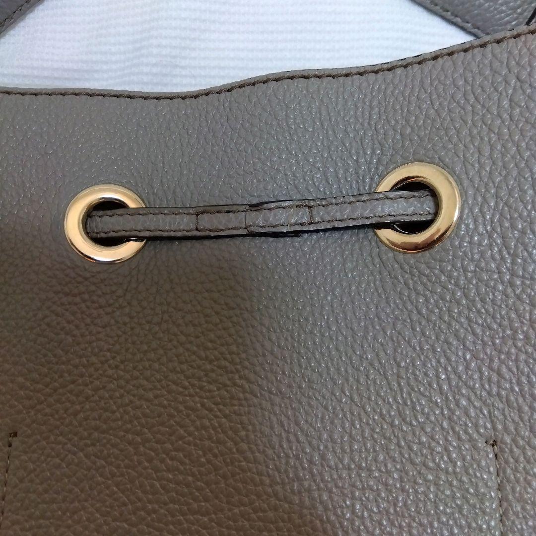 【極美品】FURLA コスタンザ 巾着 ショルダーバッグ グレージュ2WAY