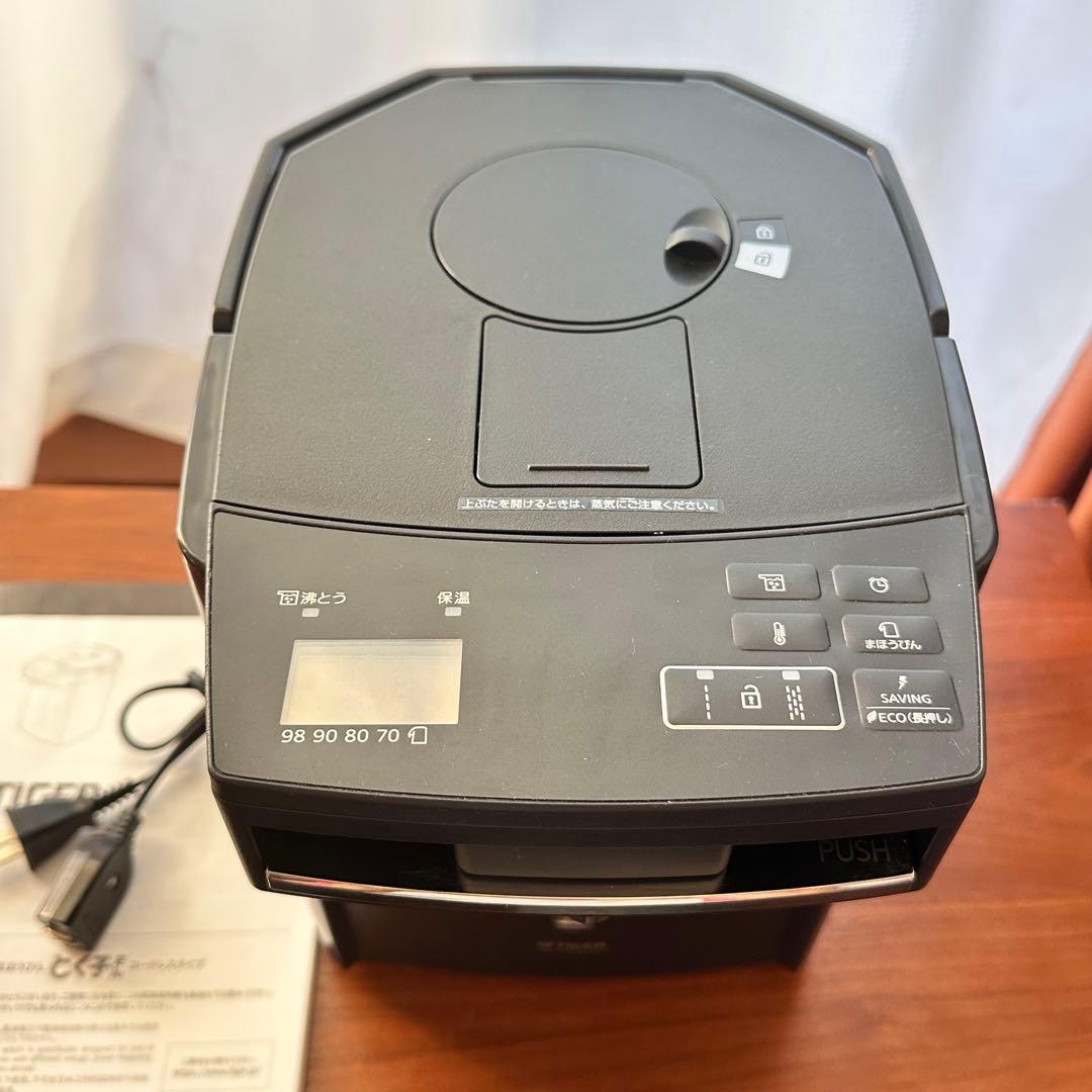 リコール済み】タイガー電気ポットとく子さん 2.2LブラックPIM-G220K