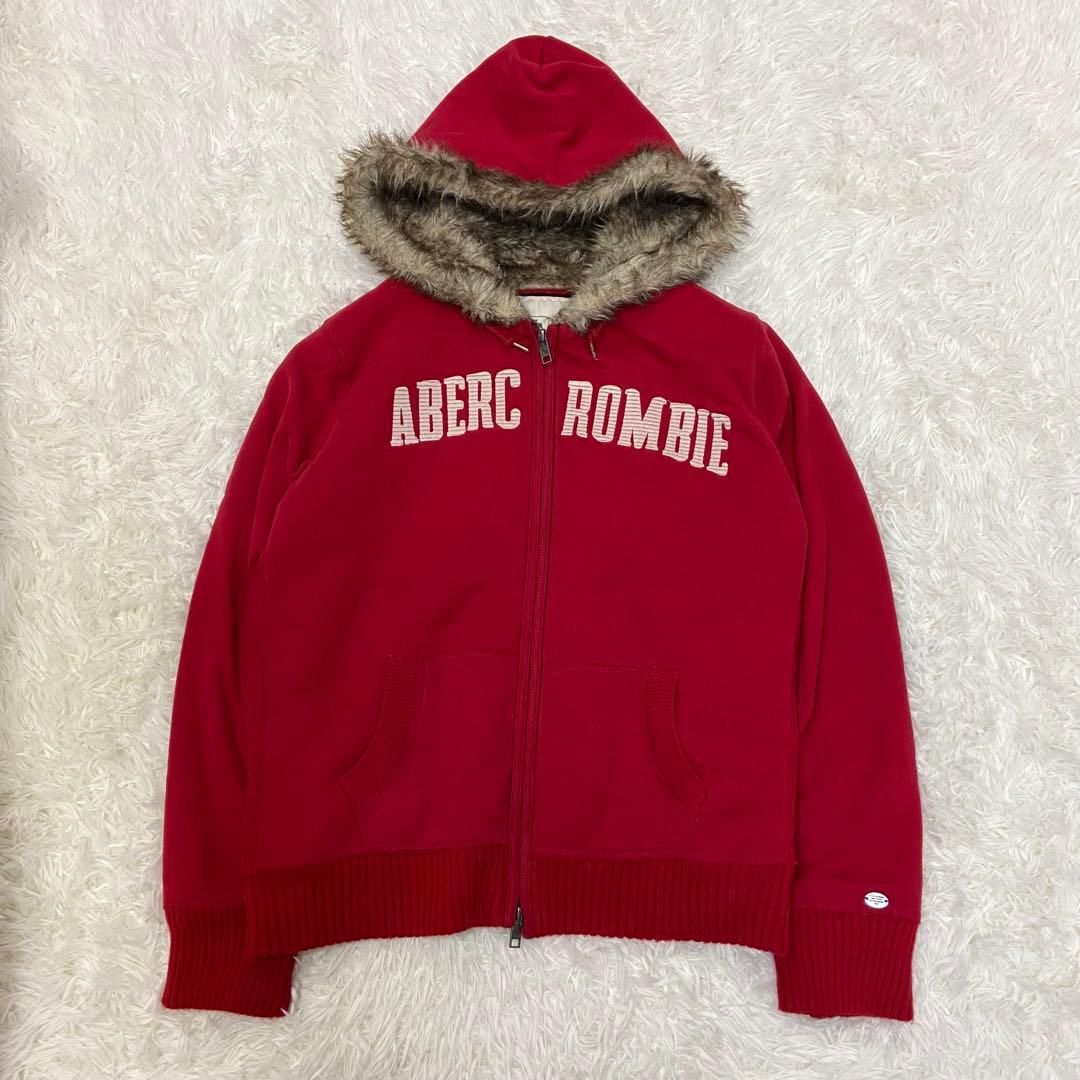 00s アバクロ ファー裏地 フルジップ パーカー シャギーY2K