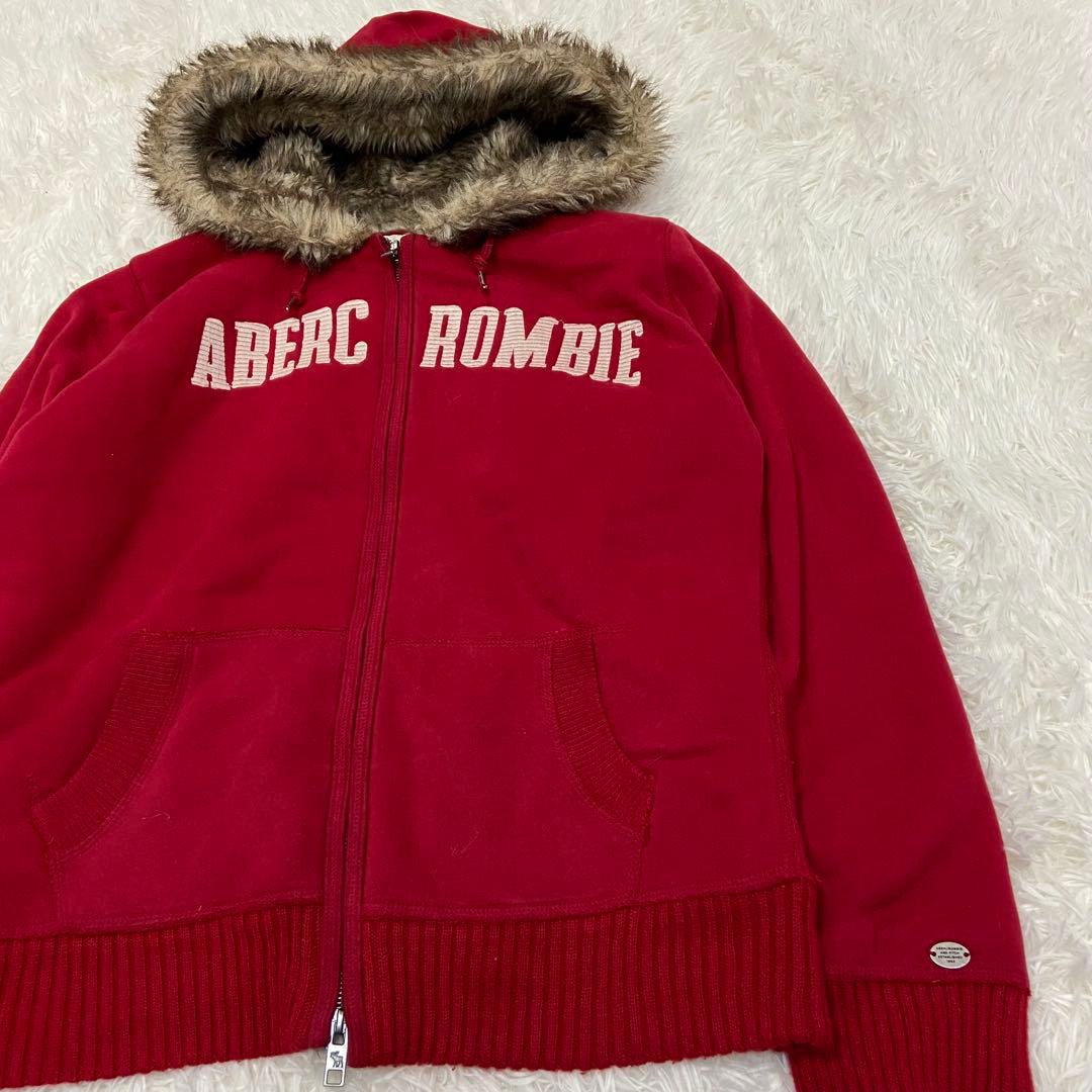 00s アバクロ ファー裏地 フルジップ パーカー シャギーY2K