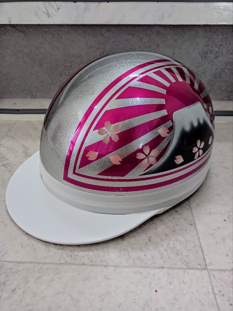 カスタムコルク半　シルバーラメ✘Candyピンク富士日章　桜花