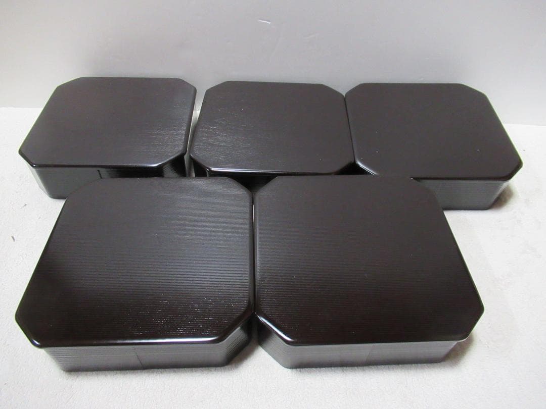 茶懐石道具　縁高重　被蓋X５個　平蓋X1　助田宗明共箱