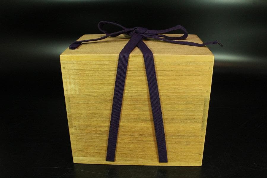 遠州流 桑 七宝透かし 黒柿 茶箱 美品 綺麗寂 時代仕服付(K-A344