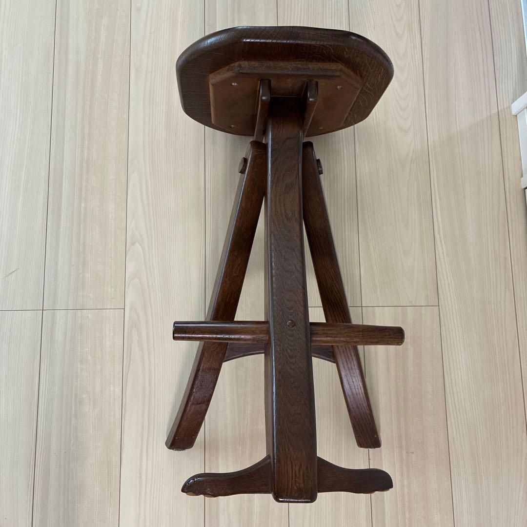 オランダ　カウンターチェア　オーク無垢材