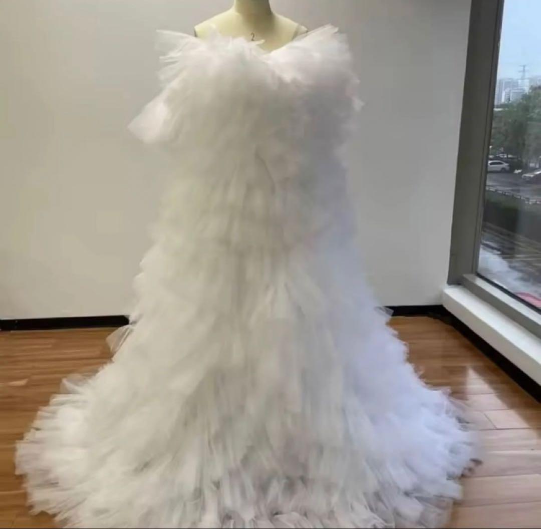 早い者勝ち！　ウェディングドレス　チュールドレス　カラードレス　もふもふドレス