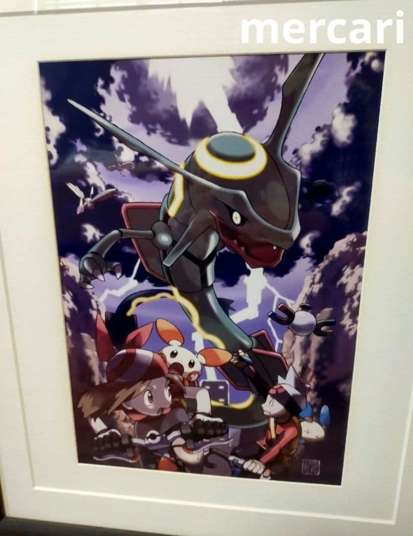 【100枚限定】ポケモン　コレクタブルアート　レックウザ逆鱗