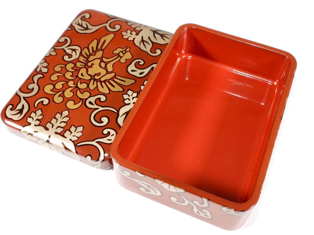 輪島塗 木製漆器 沈金 ちらし弁当、10客　高級美術