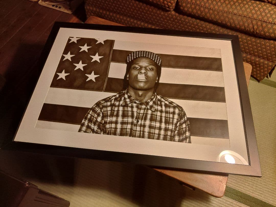 激レア ASAP ROCKY エイサップロッキー UK 大型 アートフレーム
