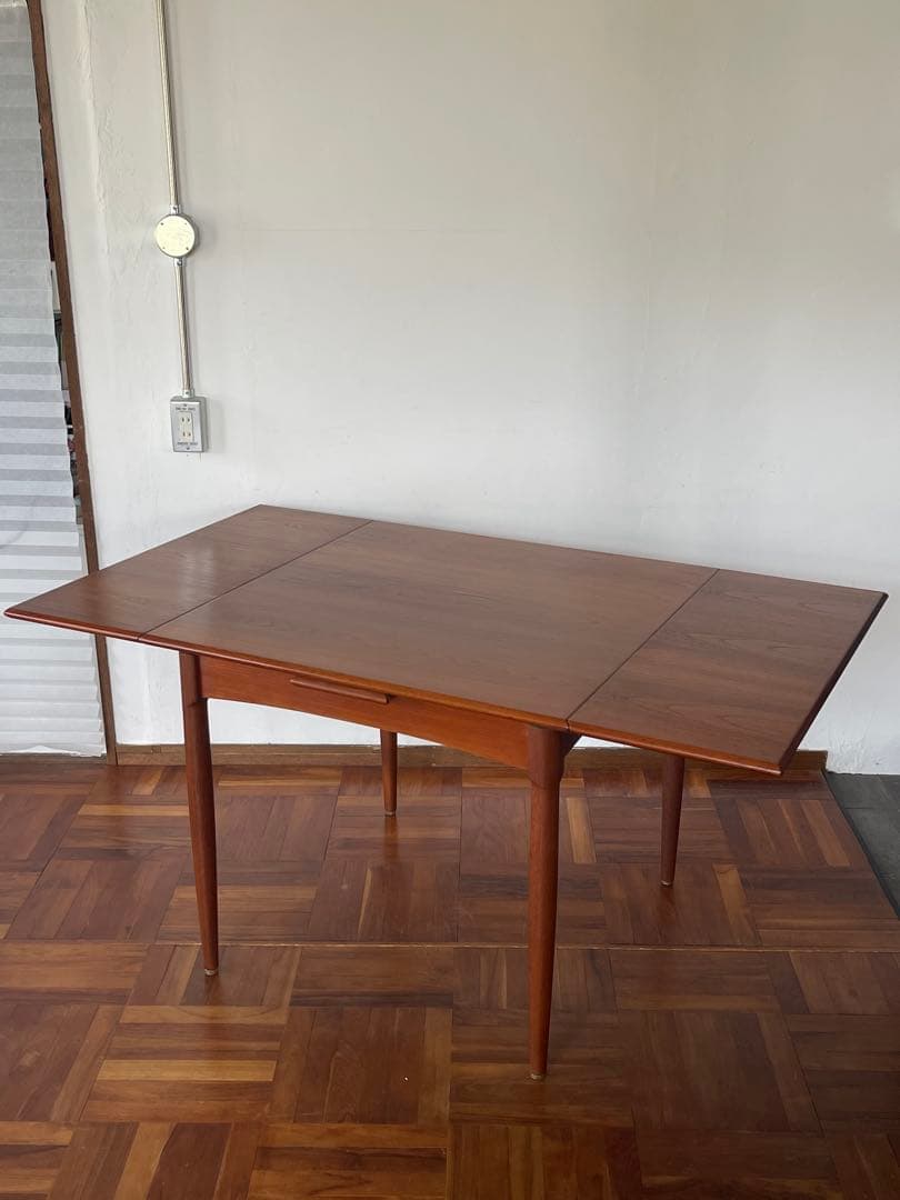 北欧 ヴィンテージ チーク エクステンション ダイニング テーブル