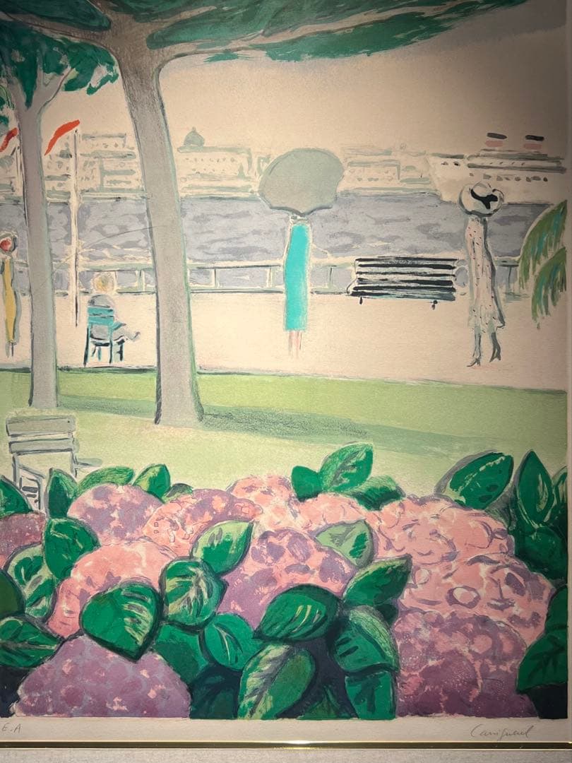 カシニョール【青い紫陽花】リトグラフ E.A. - メルカリ