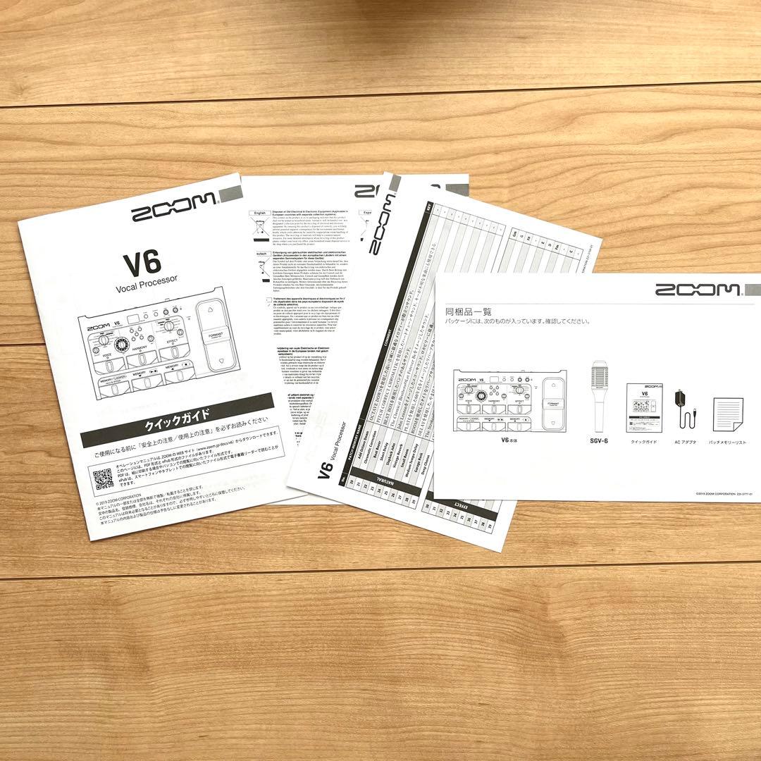 ZOOM ズーム　V6 Vocal Processor エフェクター　マイク付き