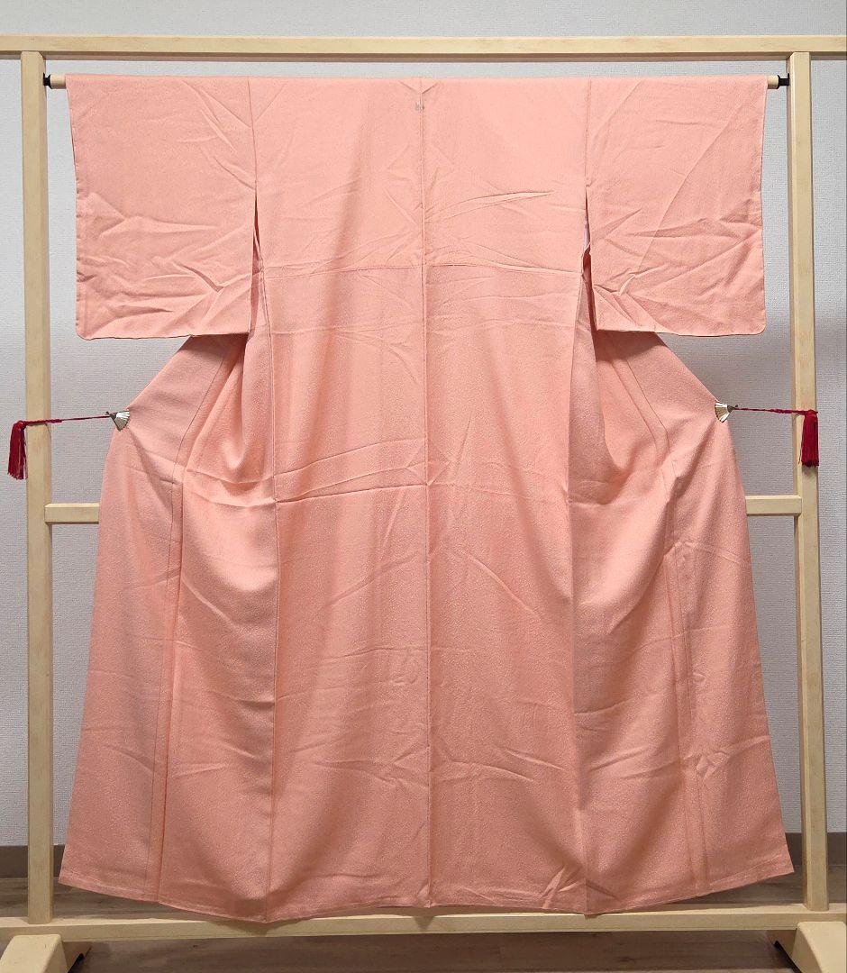 色無地 フルセット 菊 梅 地紋 難あり 練習用 シンプル 礼装 着物 I2