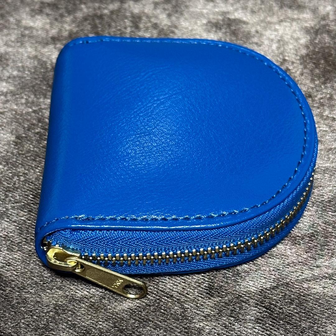 皇居限定 ケース 馬蹄型 小銭入れ 藍色