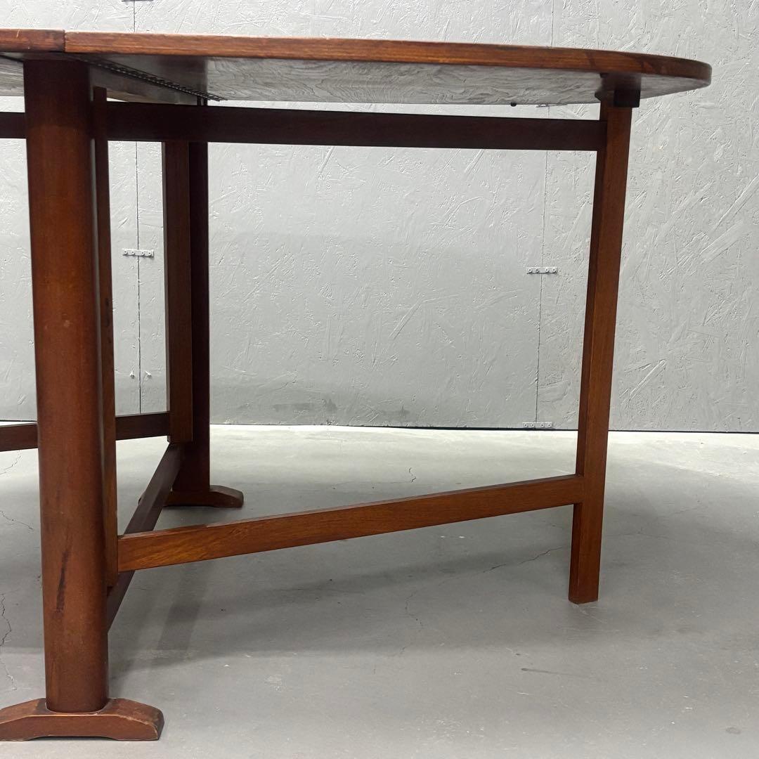 英国 ヴィンテージ チーク ゲートレッグ ドロップリーフ ダイニングテーブル