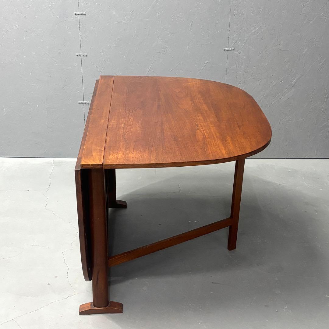 英国 ヴィンテージ チーク ゲートレッグ ドロップリーフ ダイニングテーブル