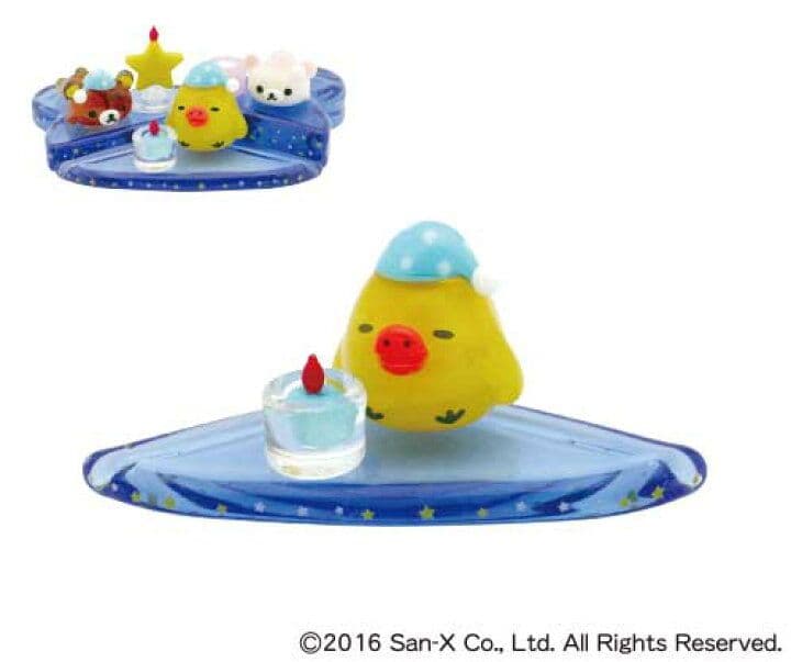 リラックマ ガラスフィギュア 3種セット キイロイトリ