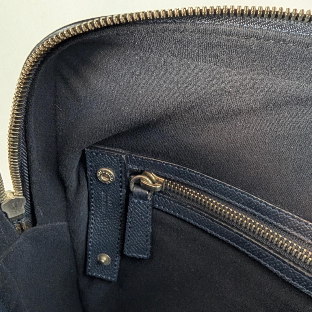 dunhill ダンヒル カドガン スリムドキュメントケース レザー ネイビー