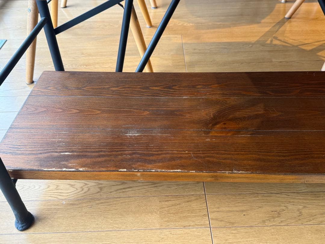 【引取り優先】木製ダイニングテーブル 椅子 シェルフセット売り