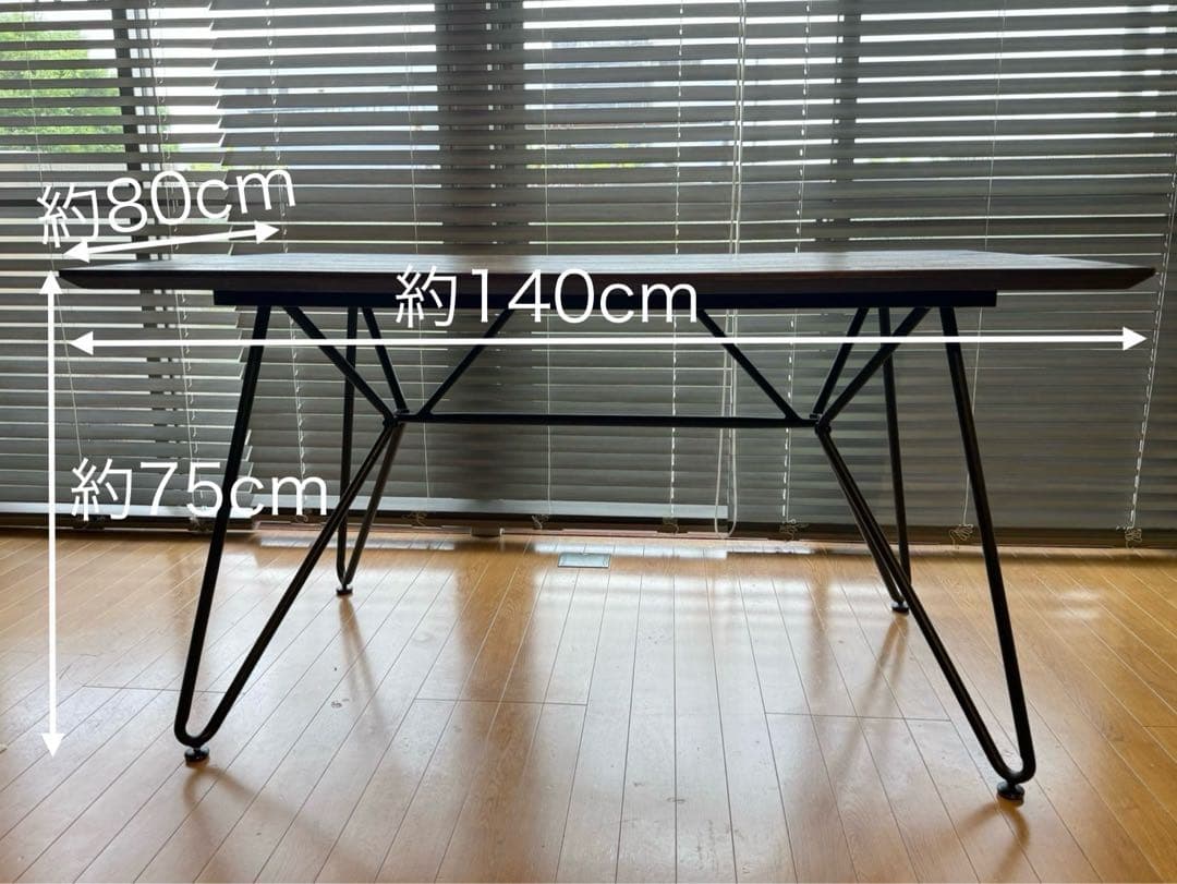 【引取り優先】木製ダイニングテーブル 椅子 シェルフセット売り