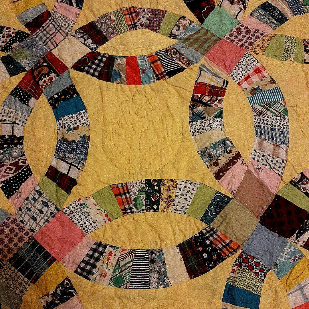 ⭐超美品！ダブルウェディング、アンティークキルト 69A-2 ⭐超美品