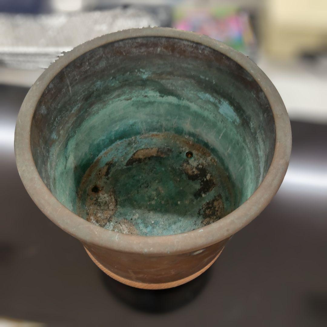 銅製火鉢 鶴と亀の彫刻模様 - メルカリ