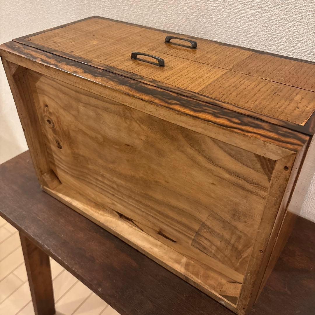 小さい戸棚／本箱 アンティーク・古家具 無印 古道具 小さめ引き出し棚