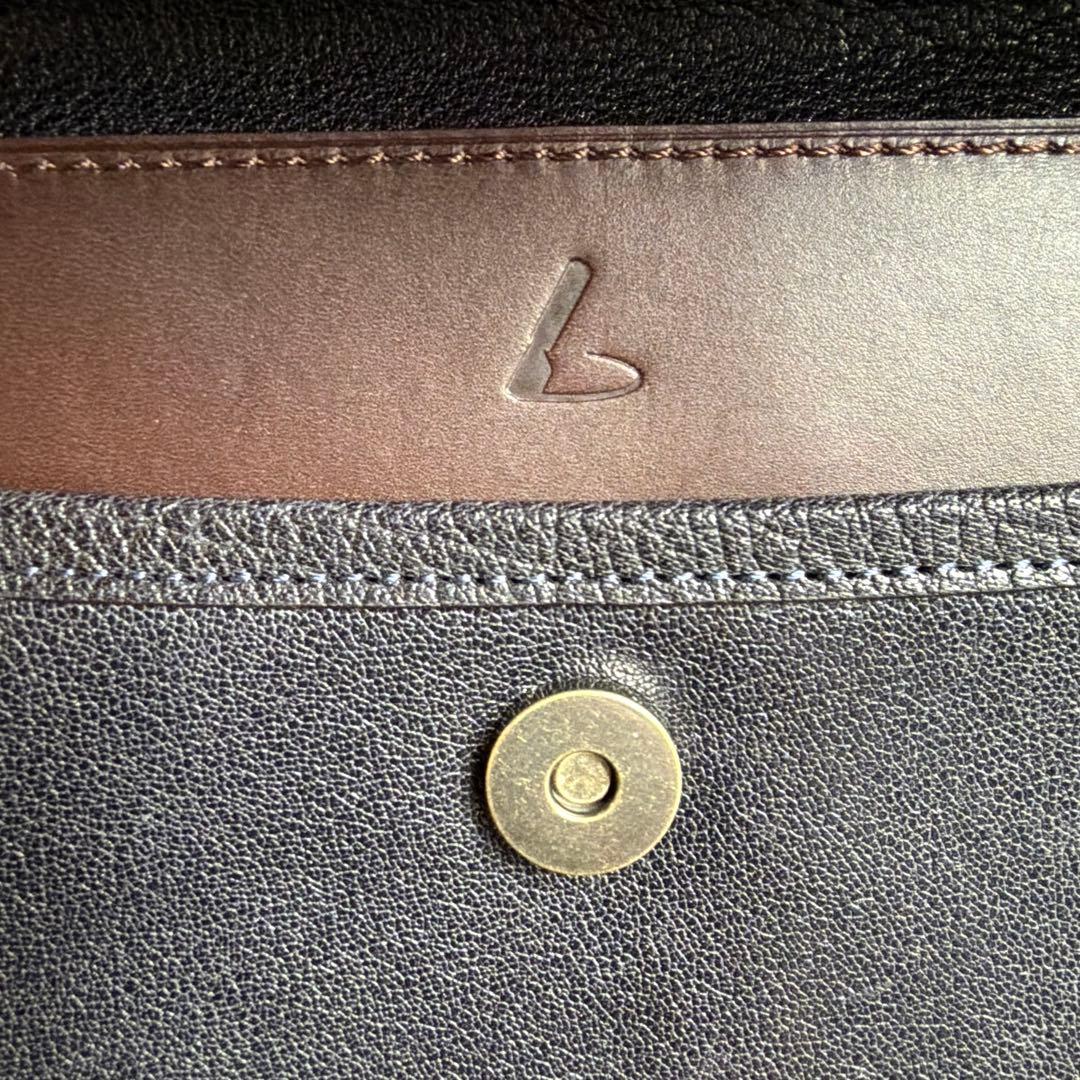 土屋鞄製造所 黒レザー ビジネス 書類ケース フラップ式