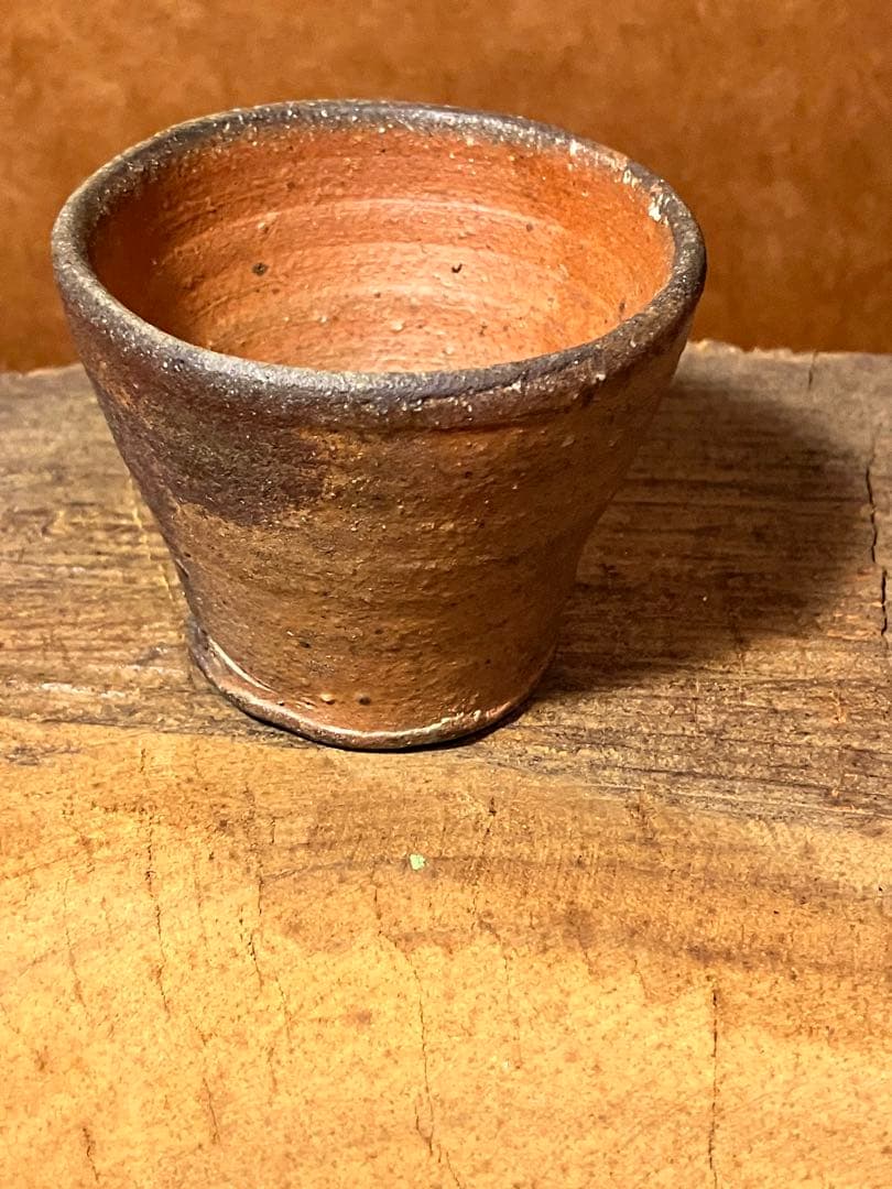 穴窯　焼き締め　フリーカップ　作家一点もの
