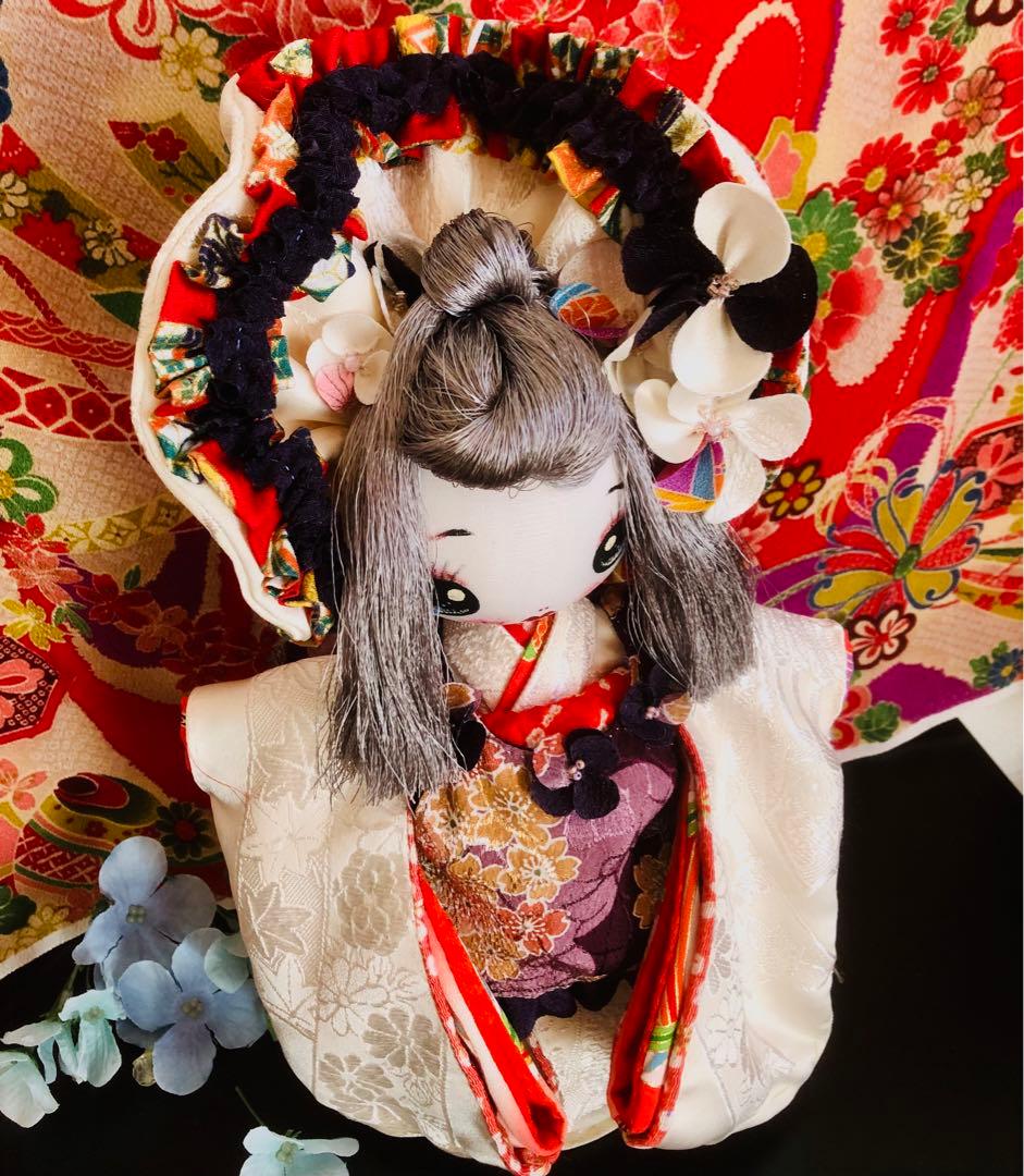 夢 文化人形＊白無垢乙女♡創作文化人形約30cm着物人形エプロン