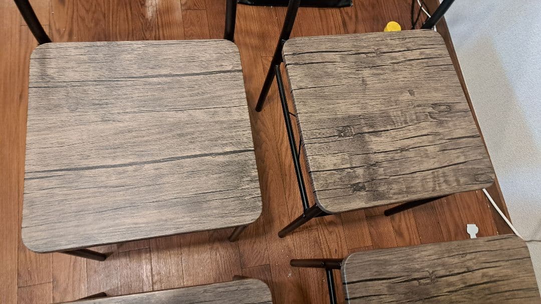 ダイニングテーブルと椅子4脚セット 120㎝×70㎝ ブラウン 木目調 4人掛け