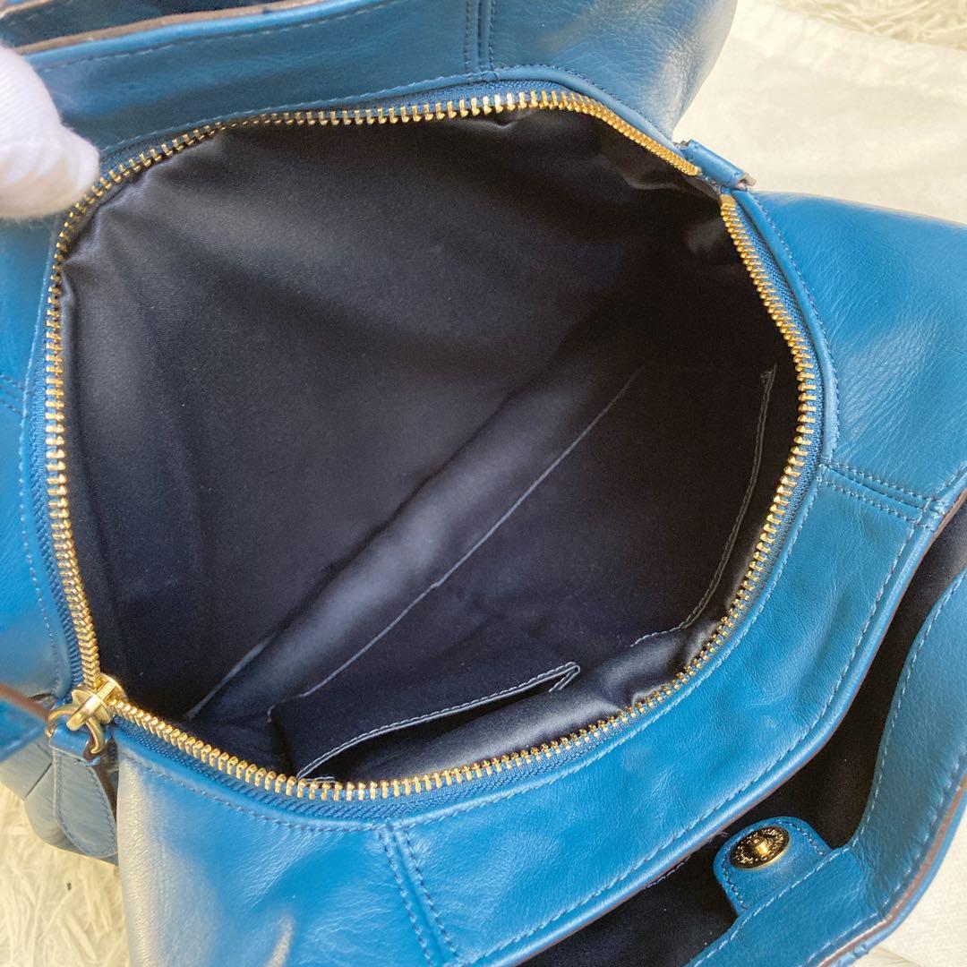 未使用級 vintage coach old tote bag Blue