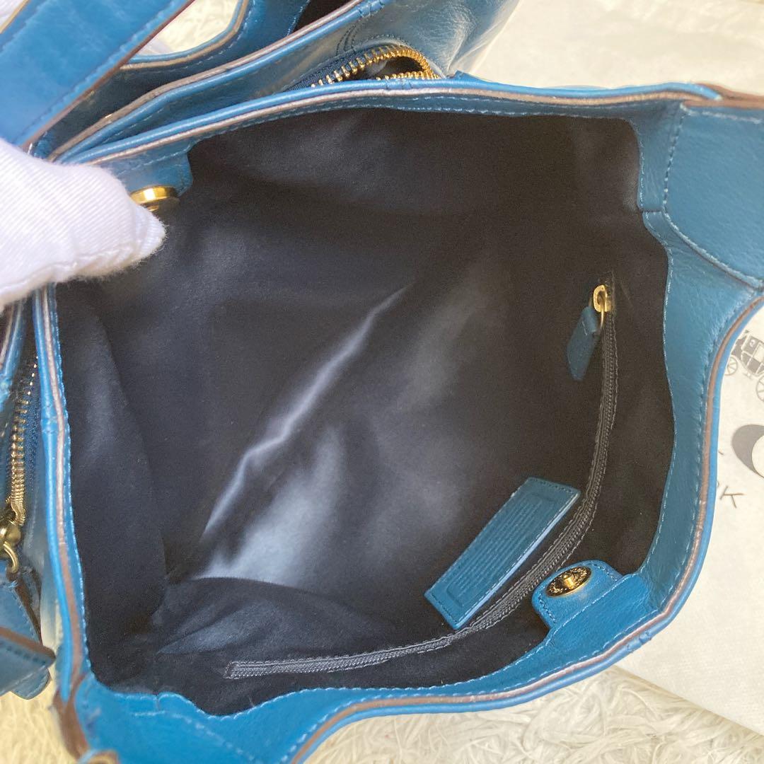 未使用級 vintage coach old tote bag Blue