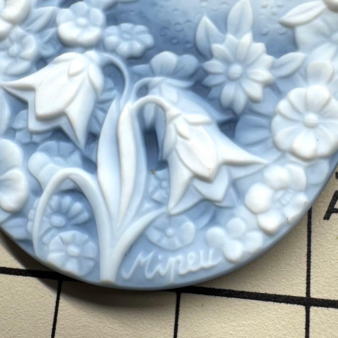 ストーンカメオ　ハンドメイド　刻印あり　オニキス　Mipeu