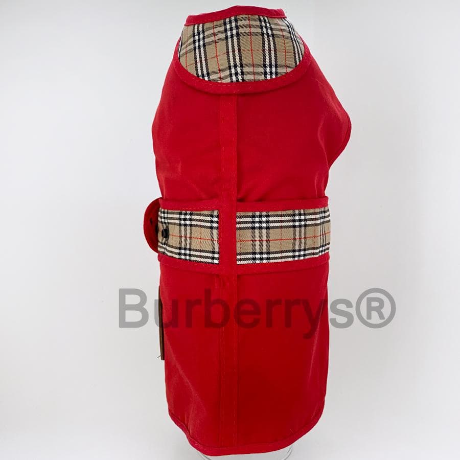 Burberrys バーバリーコート 犬服 赤 12 /30cm