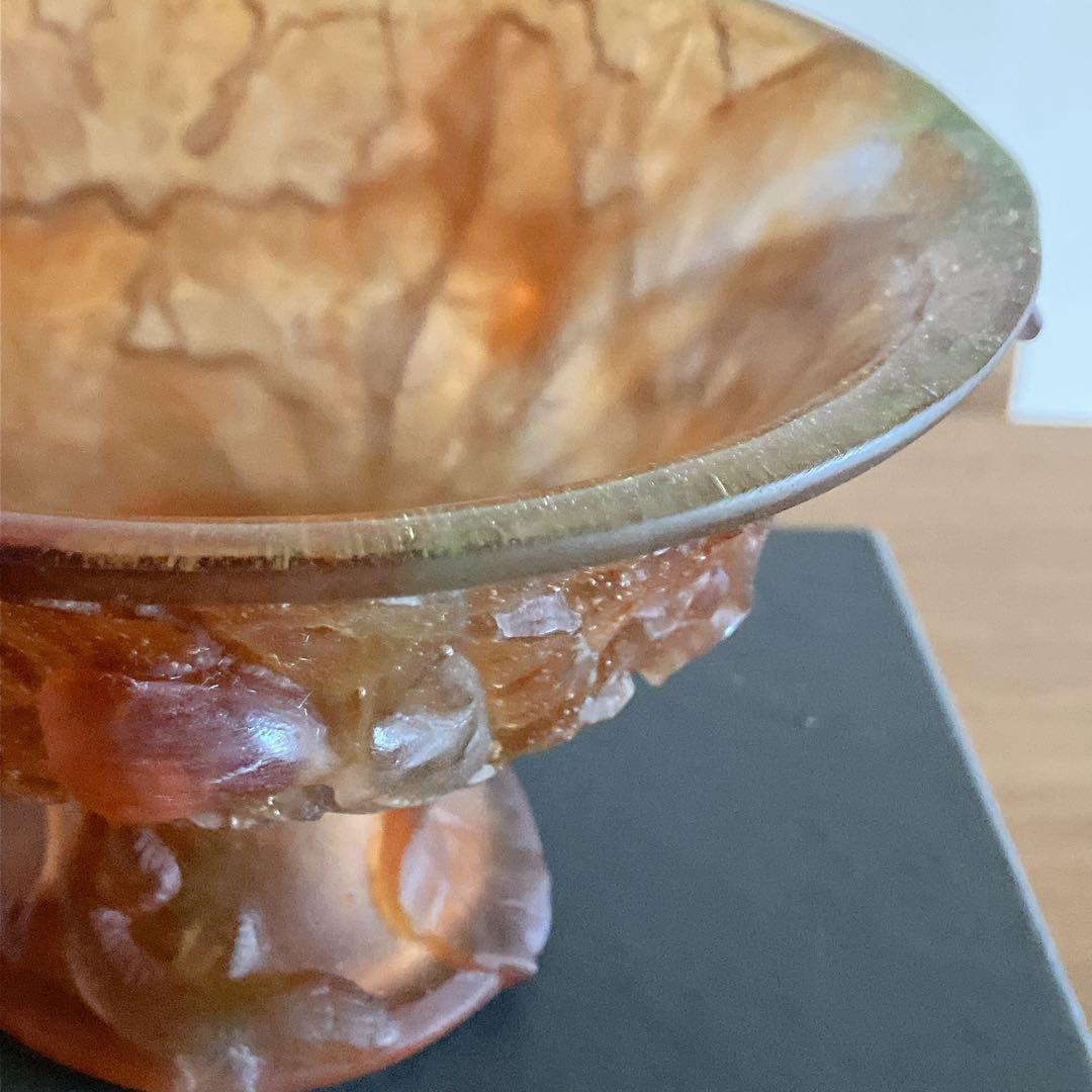 Daum FRANCE イチジク トカゲ 足つき ボウル カップ アールヌーボー