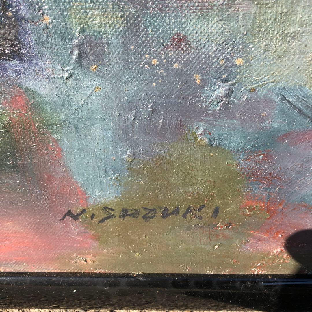 鈴木登氏作 油絵 グランドバザールの入口