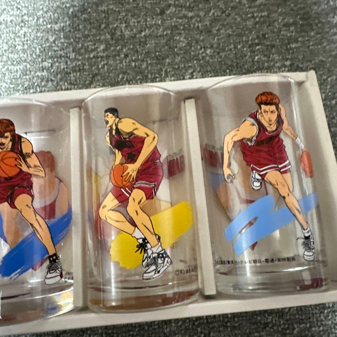 最安値！希少・スラムダンク、湘北メンバーのグラス5個セット(日本製)