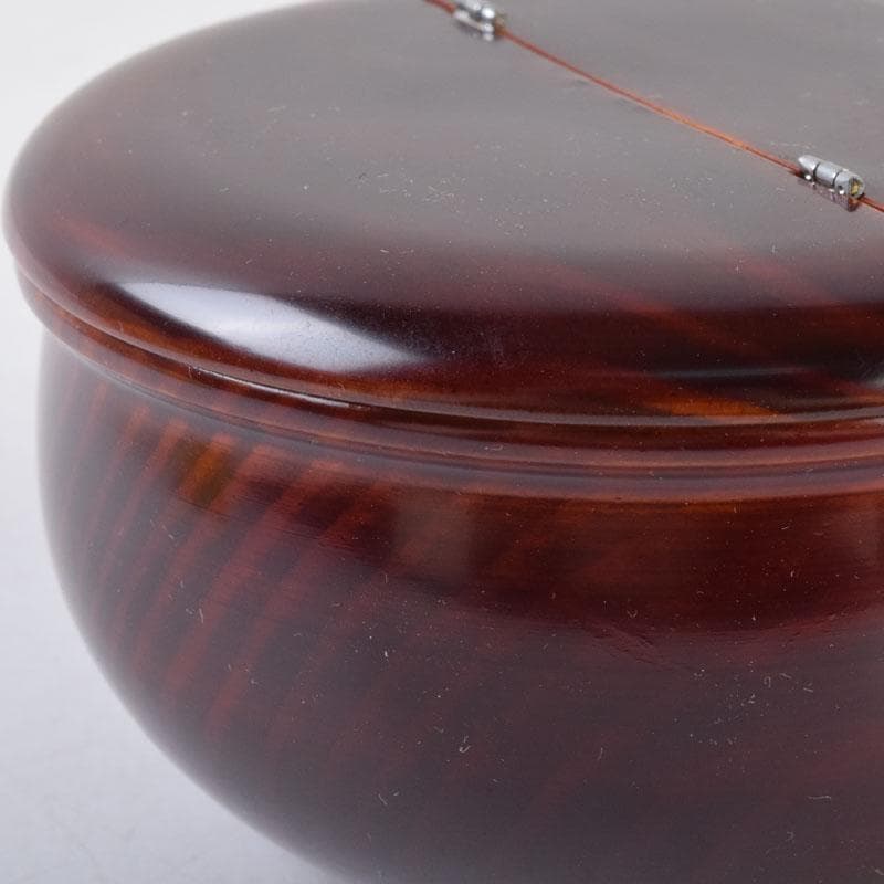 茶道具 加賀蒔絵師 田中宗凌作 早梅に鴛鴦蒔絵 割蓋茶器